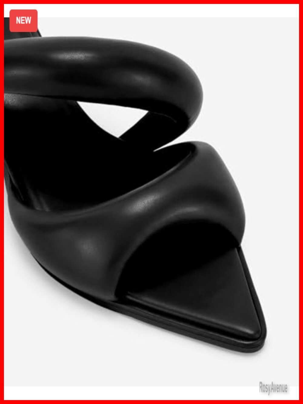 JW PEI Sara Mule Heeled Sandals Vegan Leather Kitten Heel Slip On - Picture 5 of 6